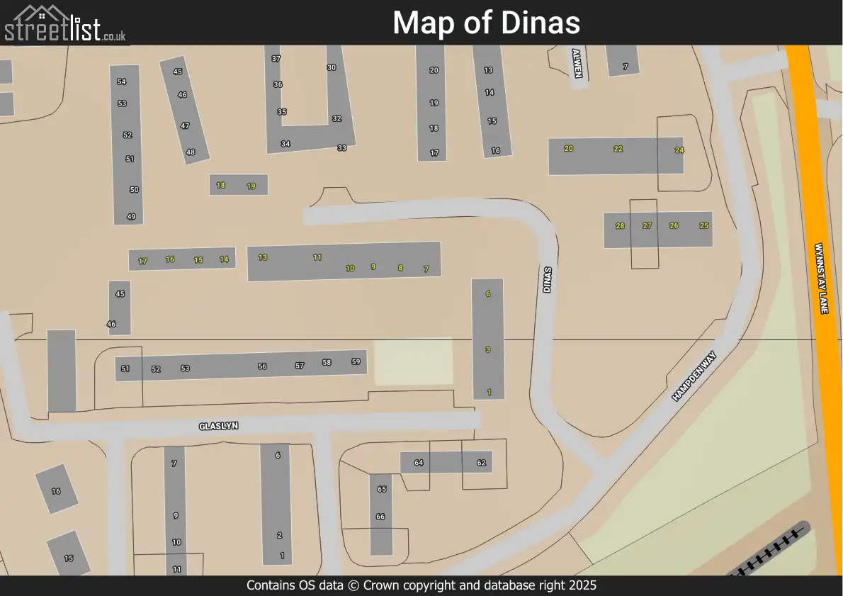 Map of Dinas