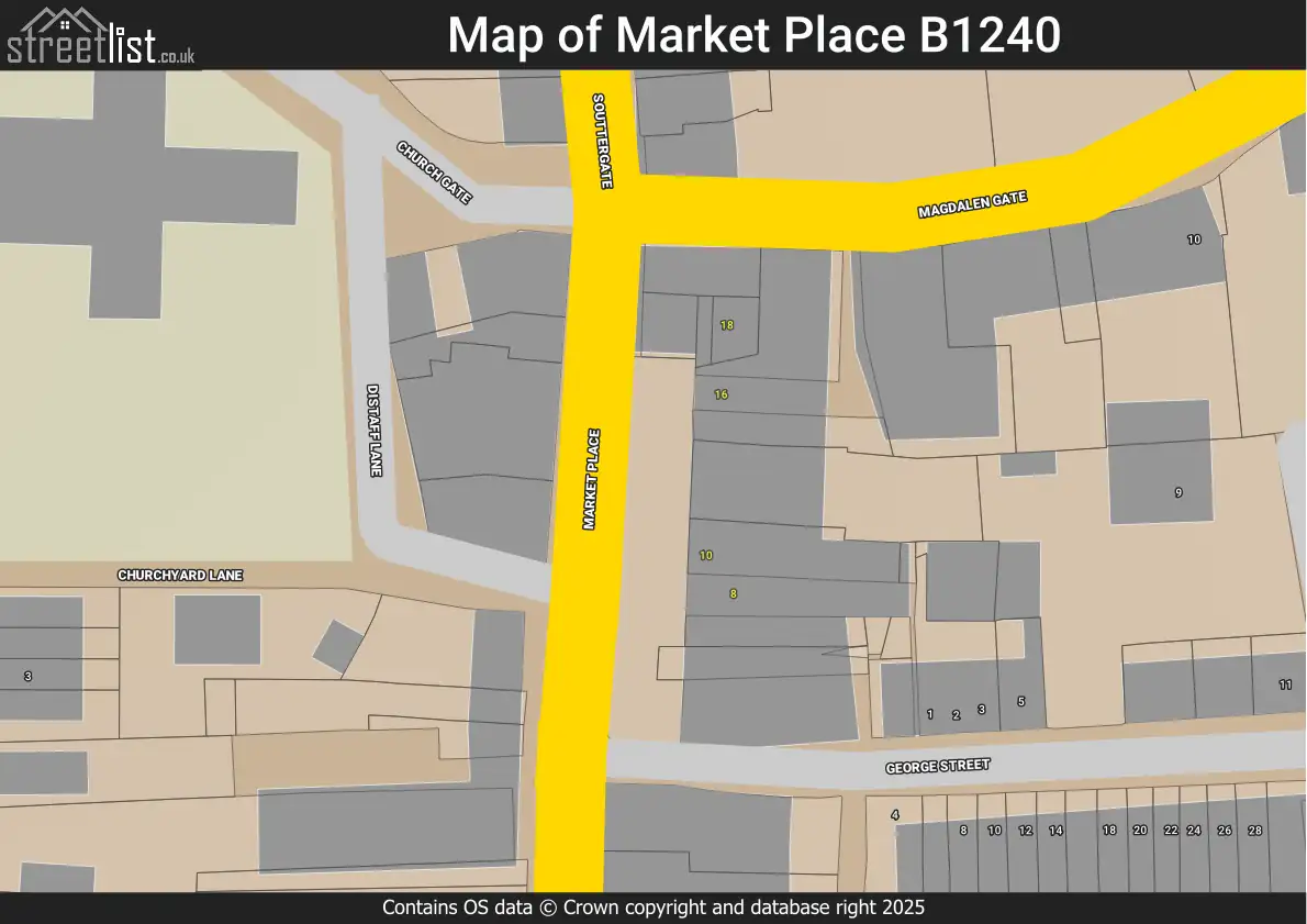 Map of Market Place B1240