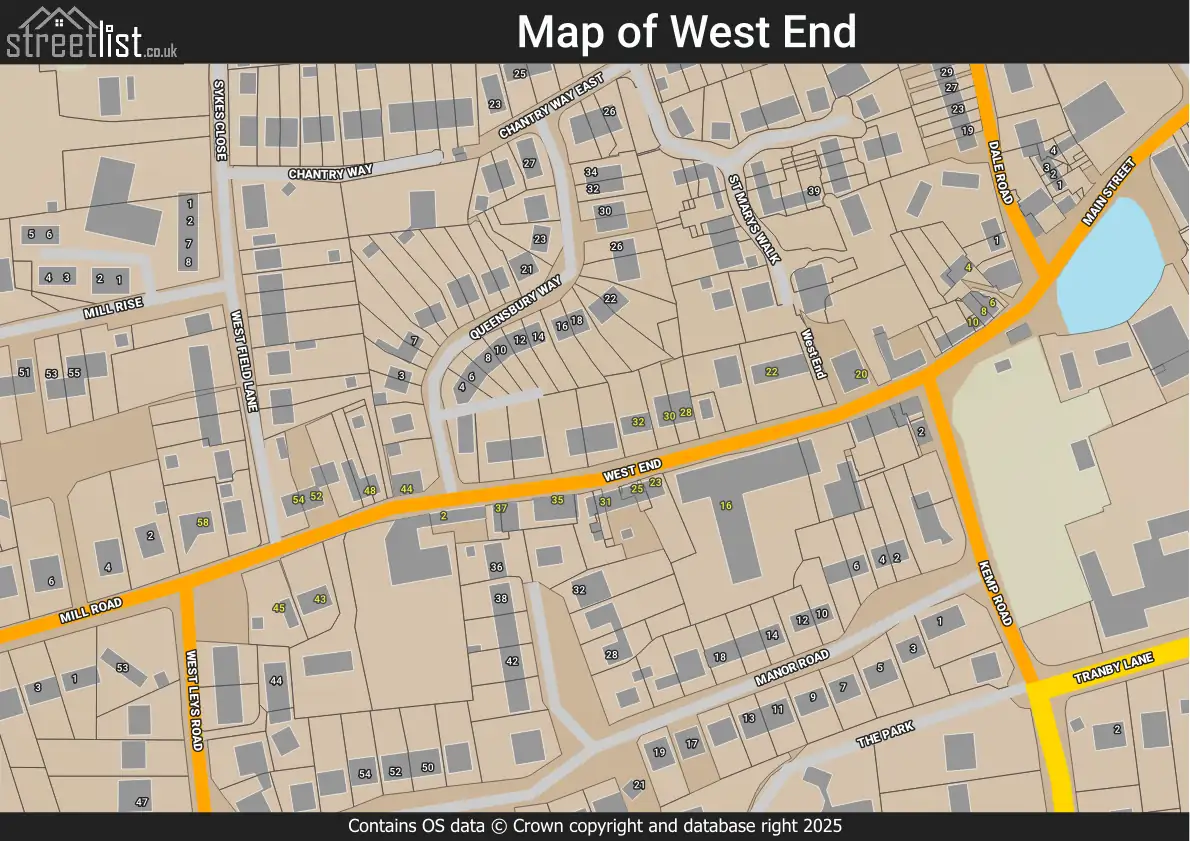 Map of West End