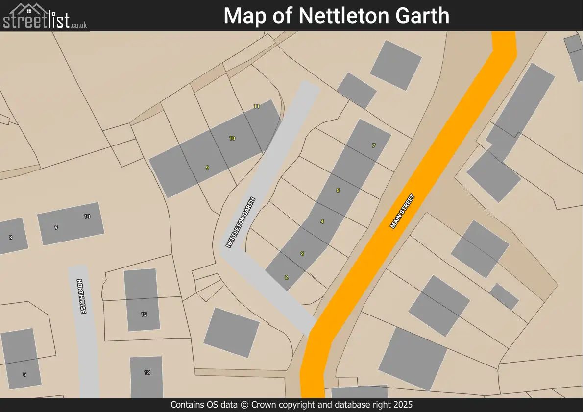 Map of Nettleton Garth
