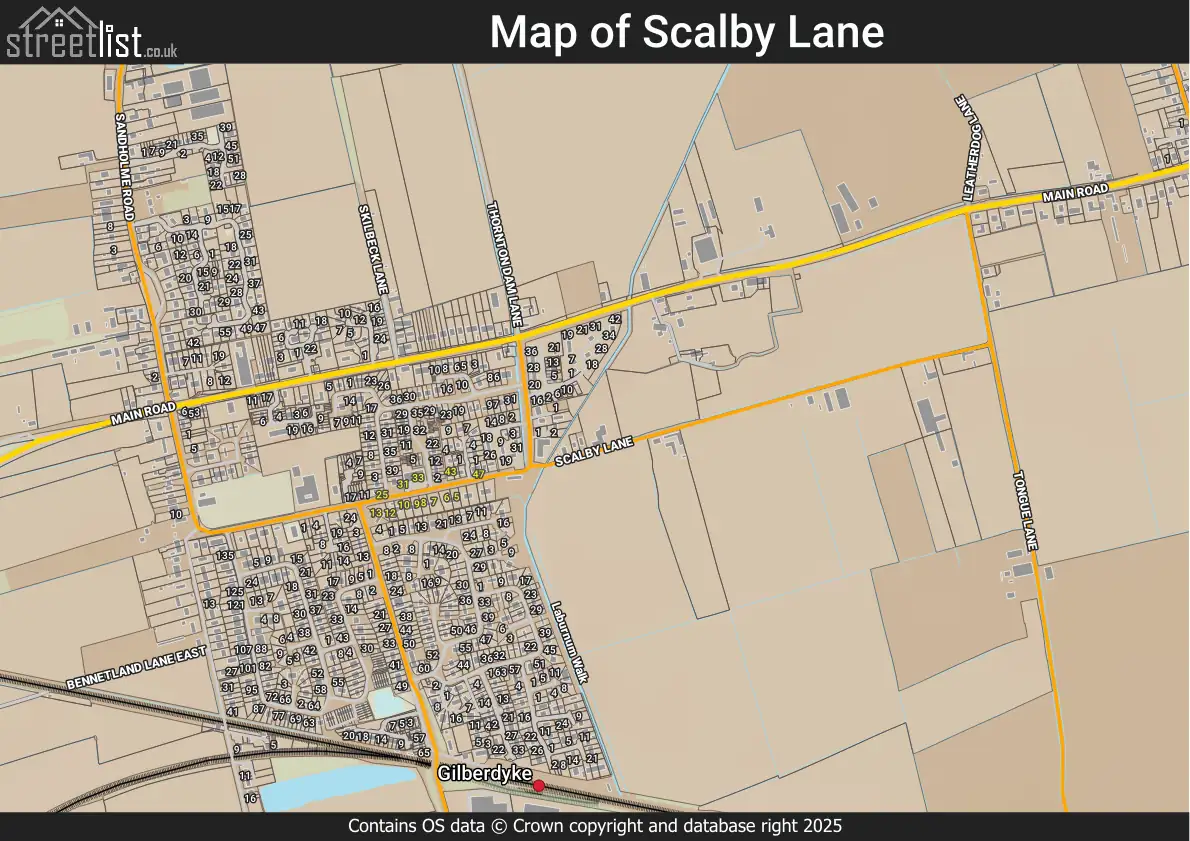 Map of Scalby Lane