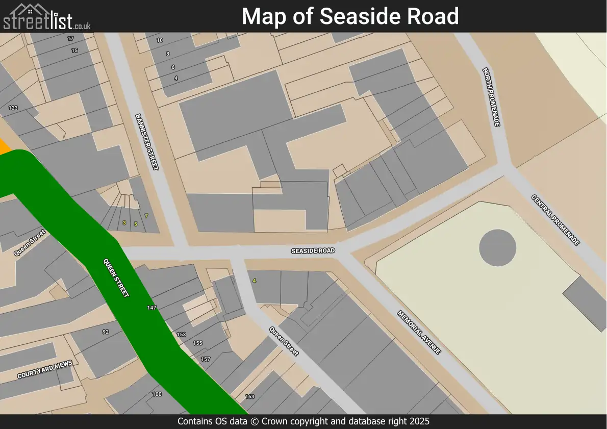 Map of Seaside Road