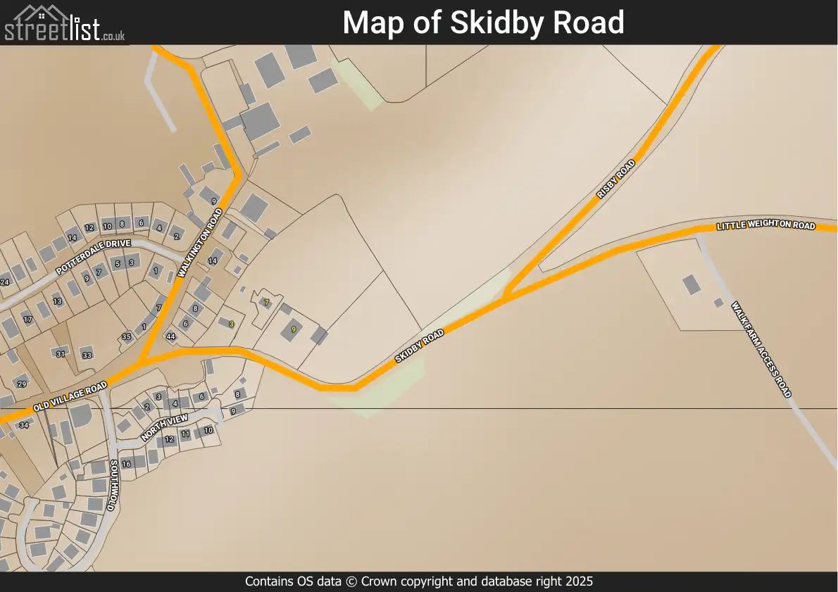 Map of Skidby Road