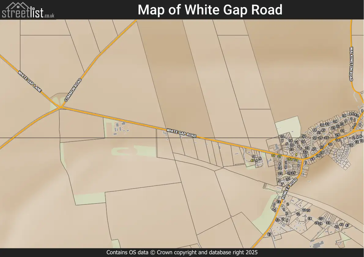 Map of White Gap Road