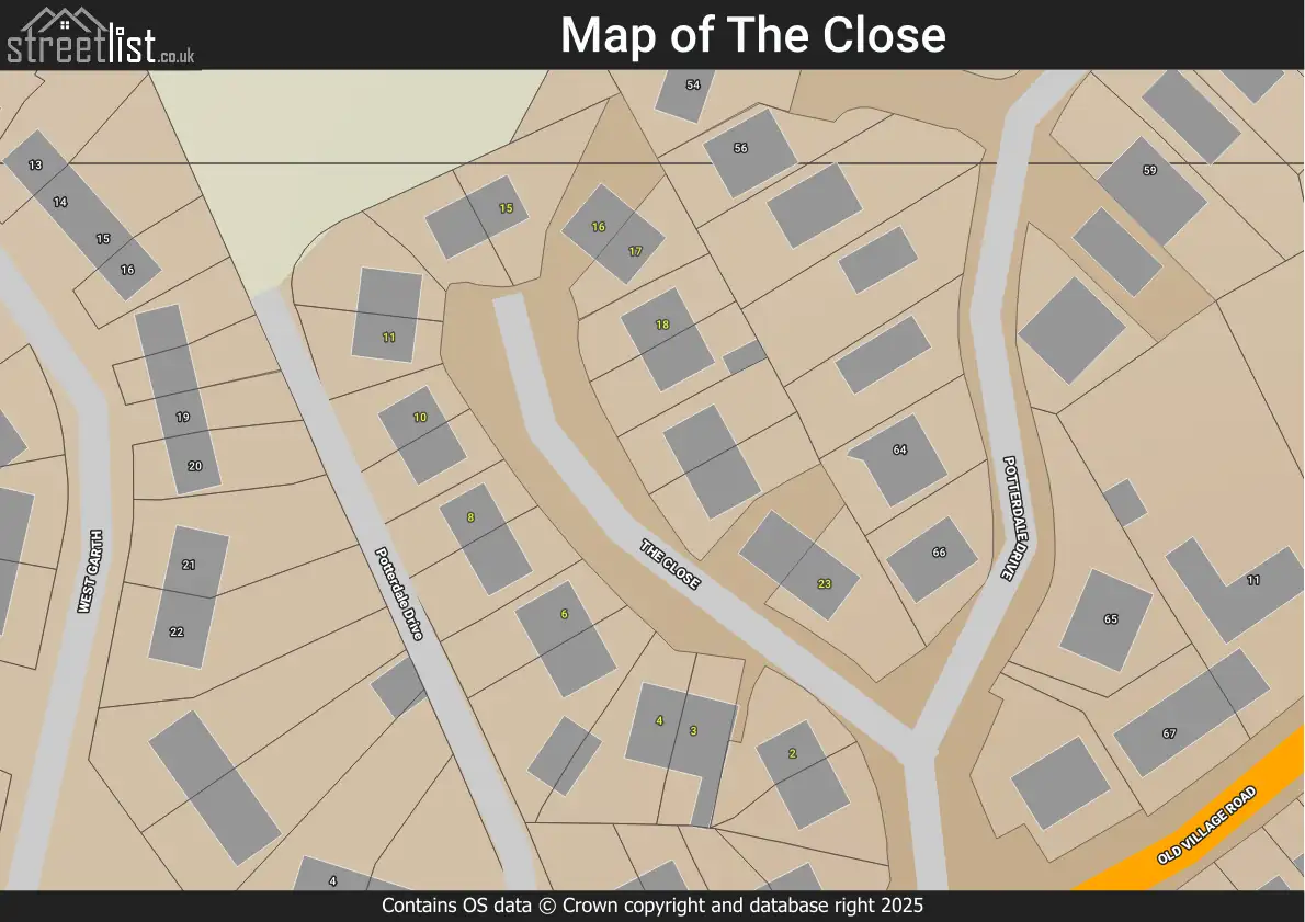 Map of The Close