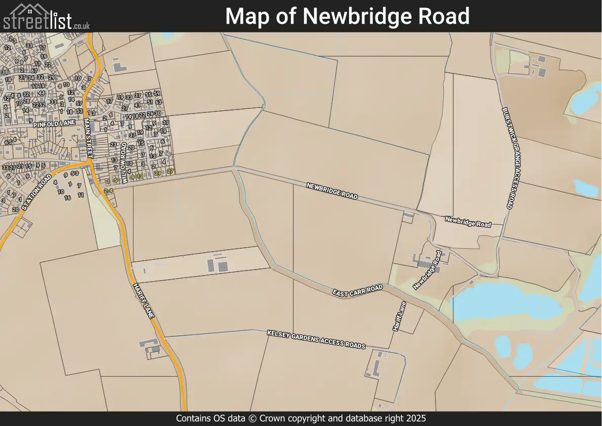 Map of Newbridge Road