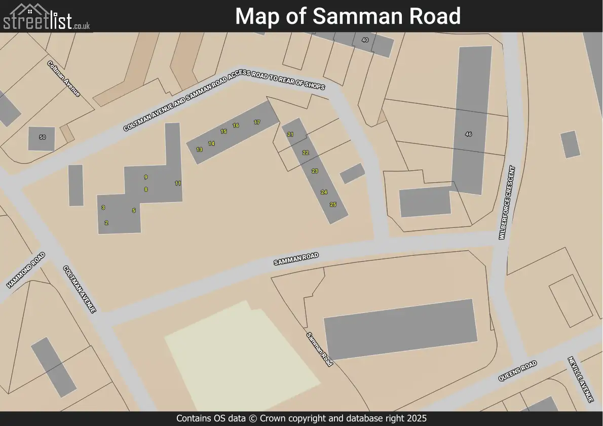 Map of Samman Road