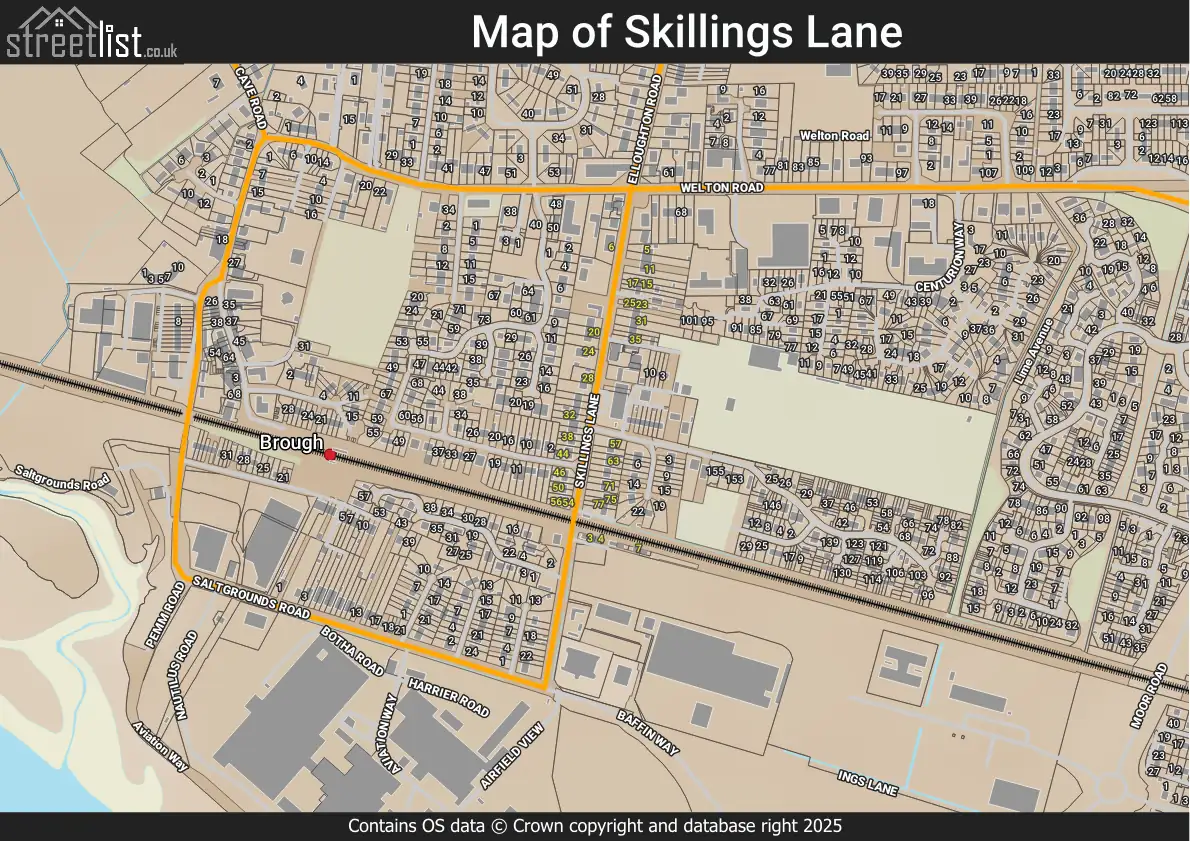 Map of Skillings Lane