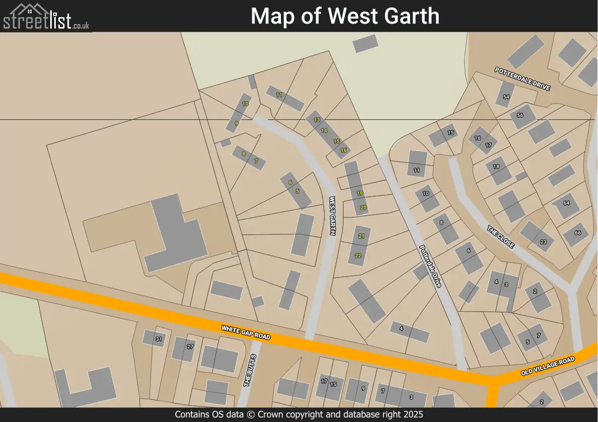 Map of West Garth