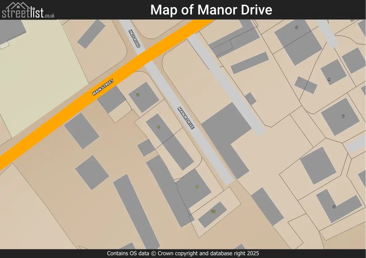 Map of Manor Drive
