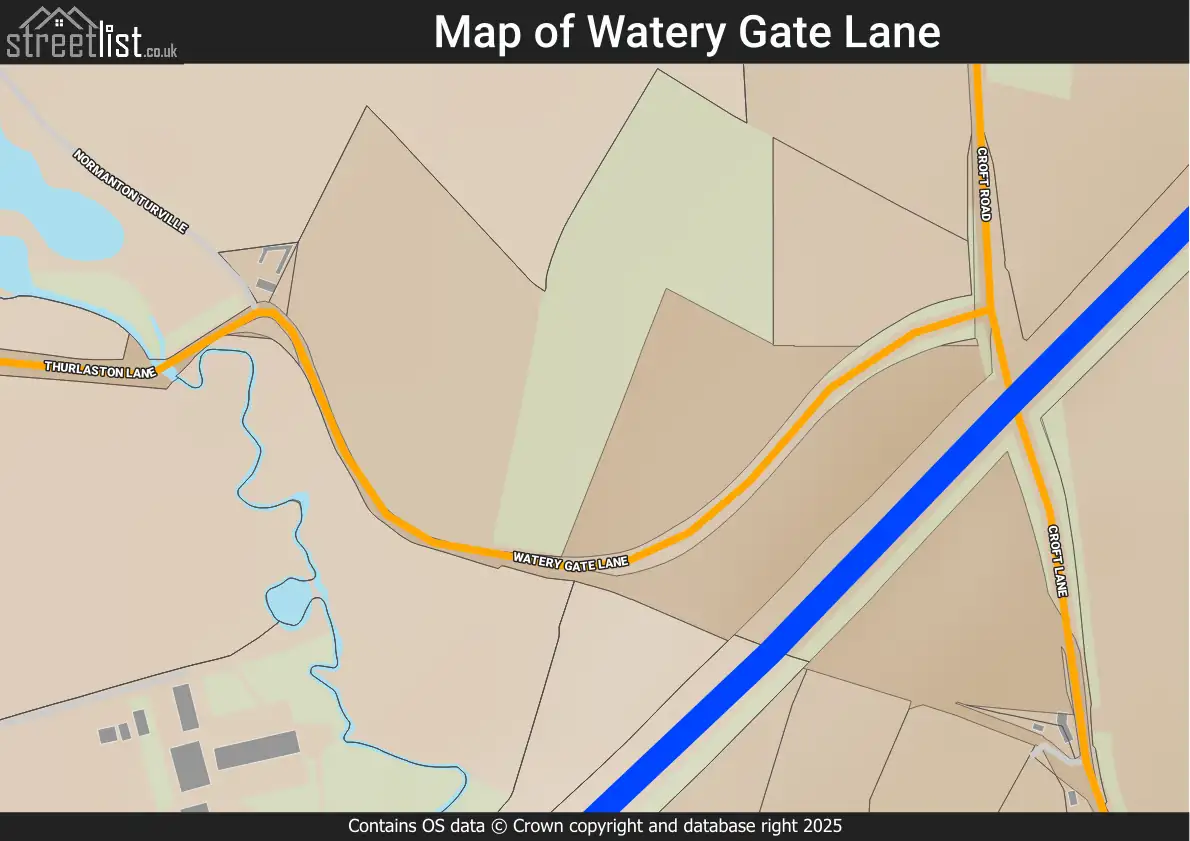 Map of Watery Gate Lane