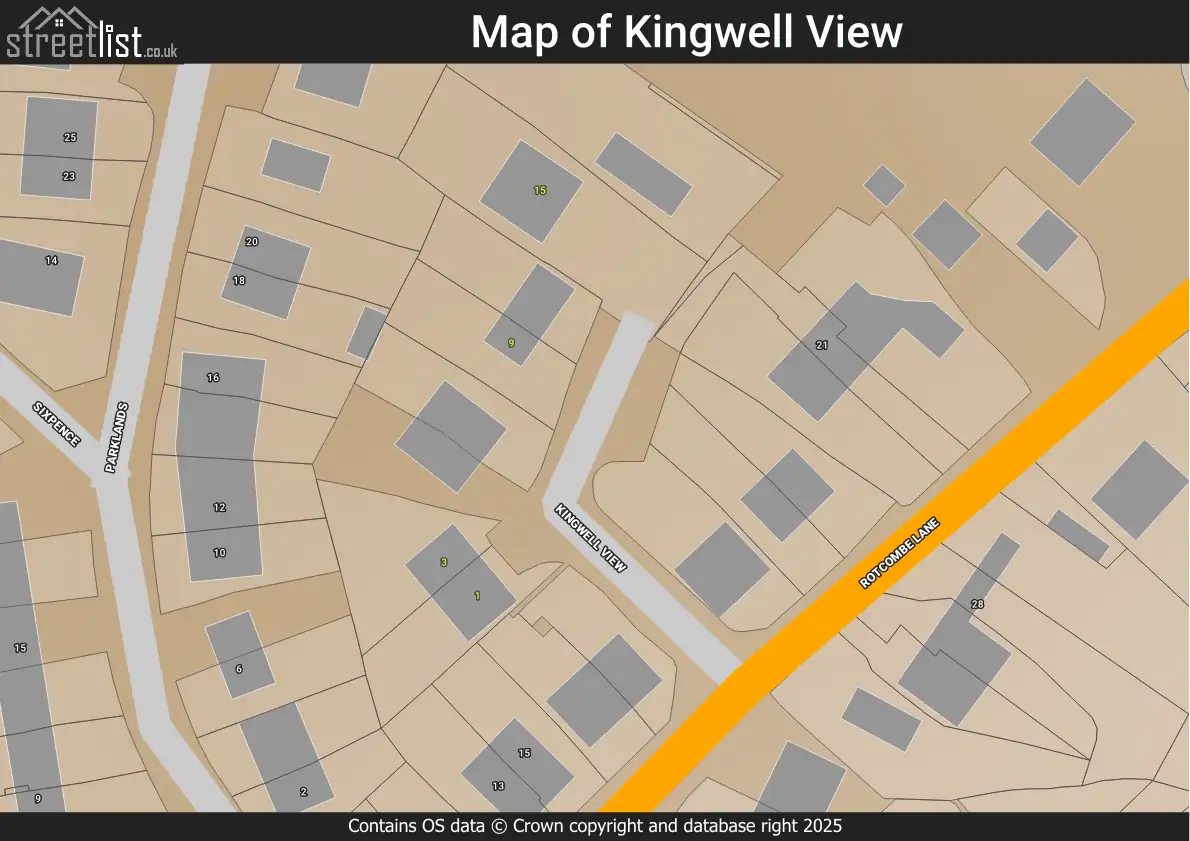 Map of Kingwell View