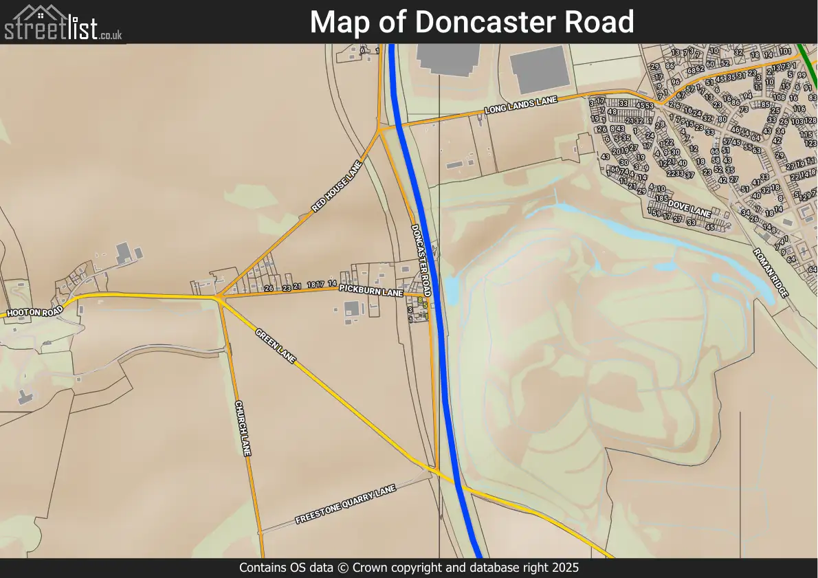 Map of Doncaster Road