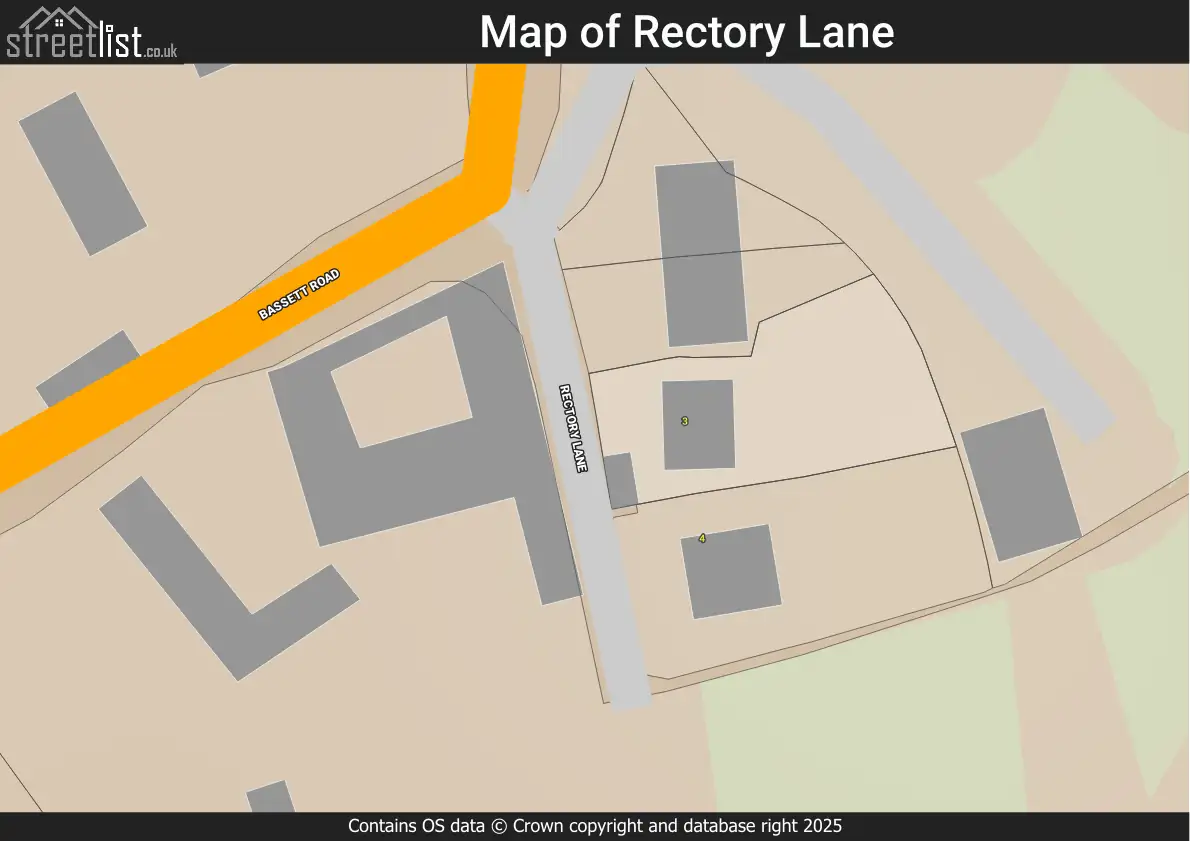 Map of Rectory Lane