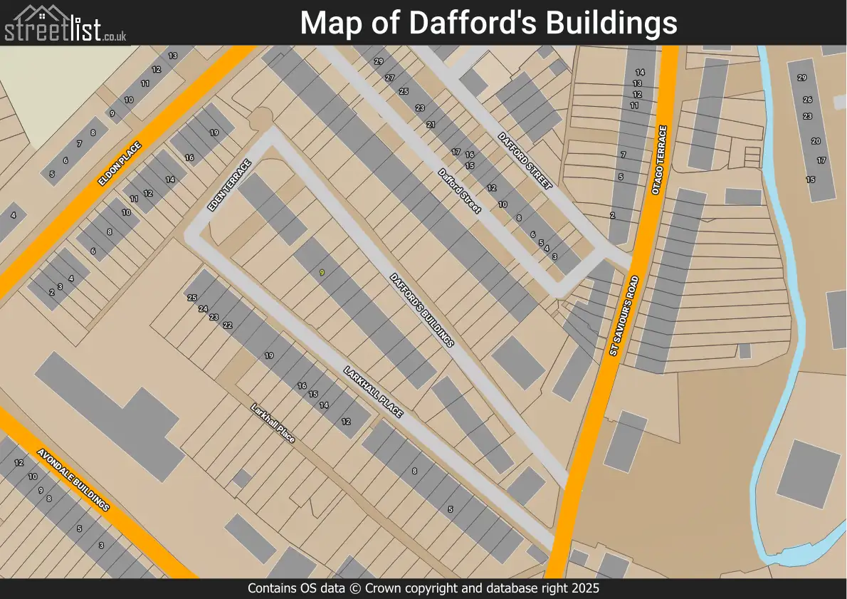 Map of Dafford's Buildings