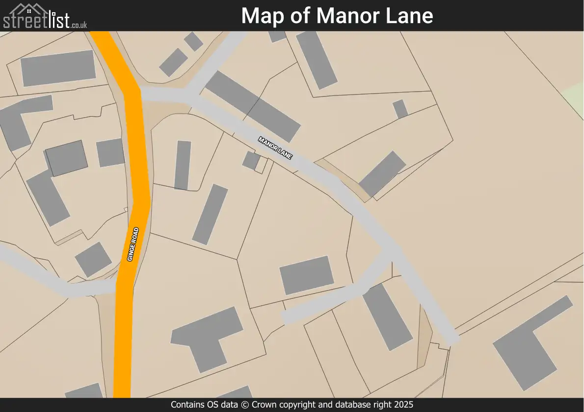Map of Manor Lane