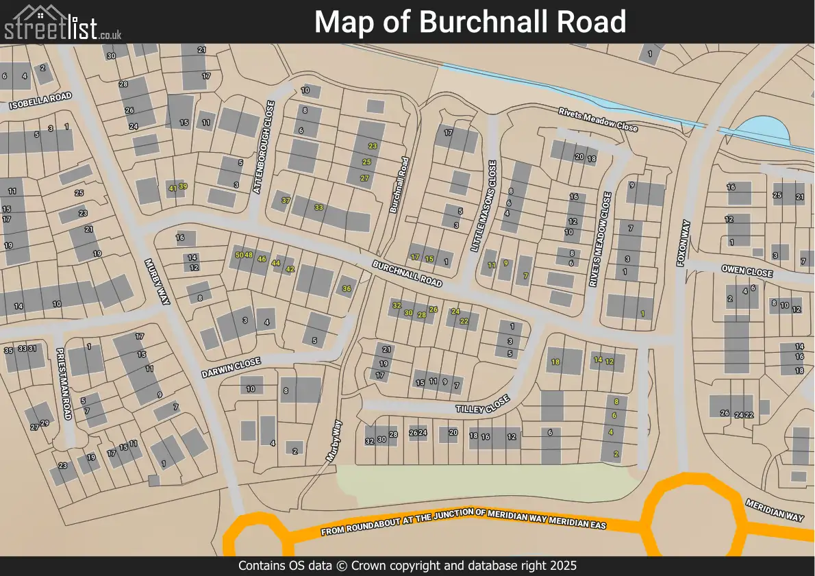 Map of Burchnall Road