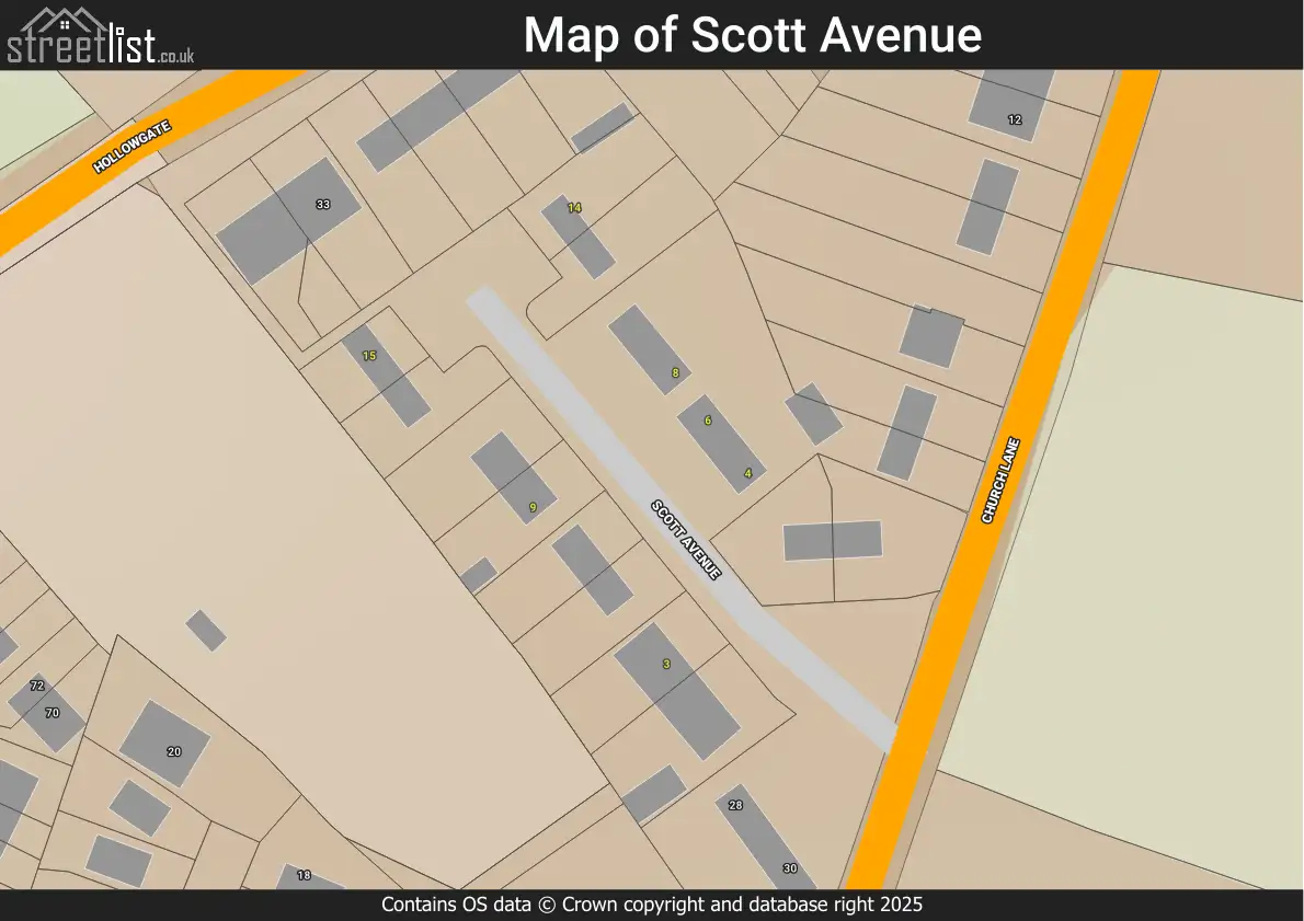 Map of Scott Avenue