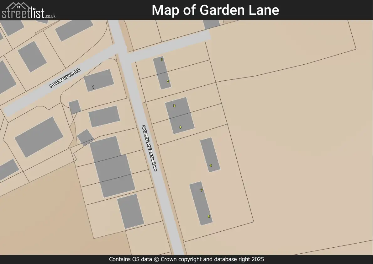 Map of Garden Lane