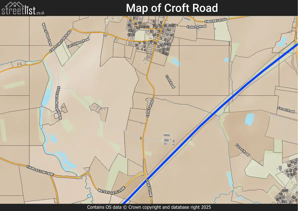 Map of Croft Road