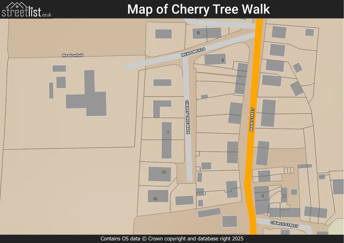Map of Cherry Tree Walk
