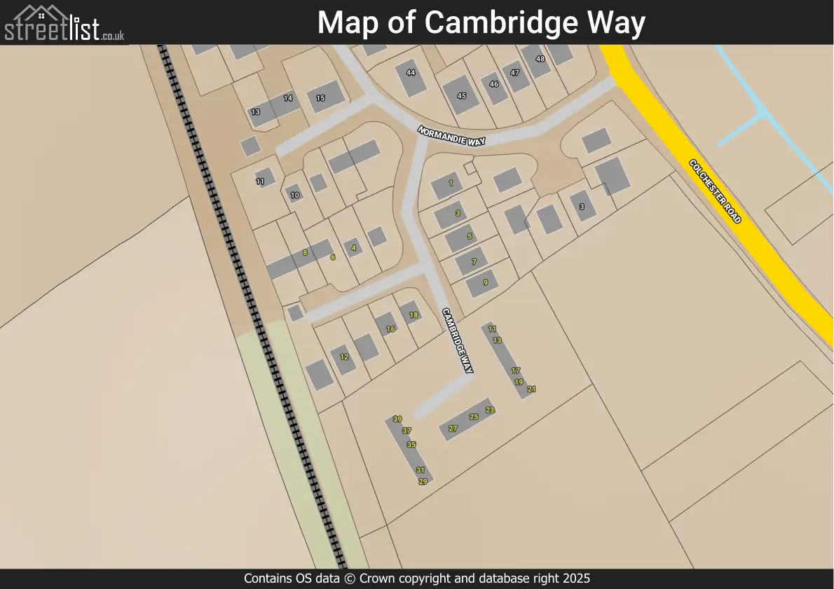 Map of Cambridge Way
