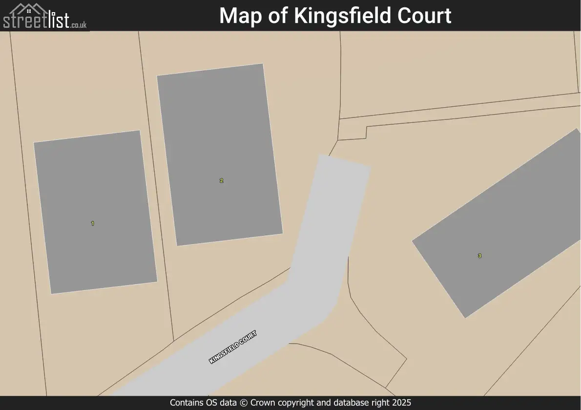Map of Kingsfield Court