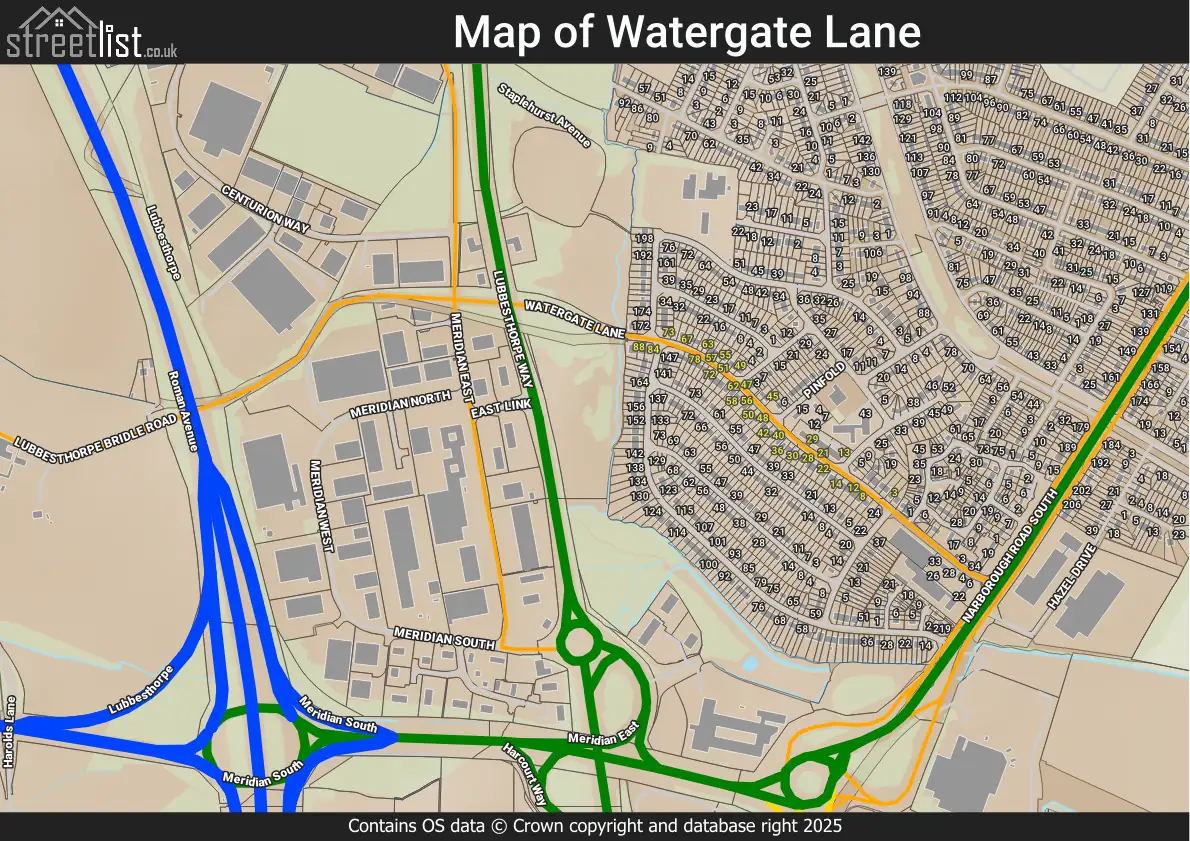 Map of Watergate Lane