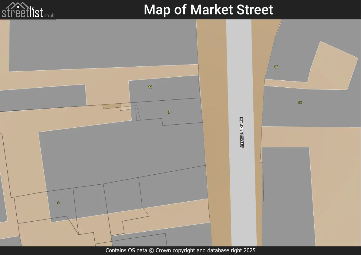 Map of Market Street