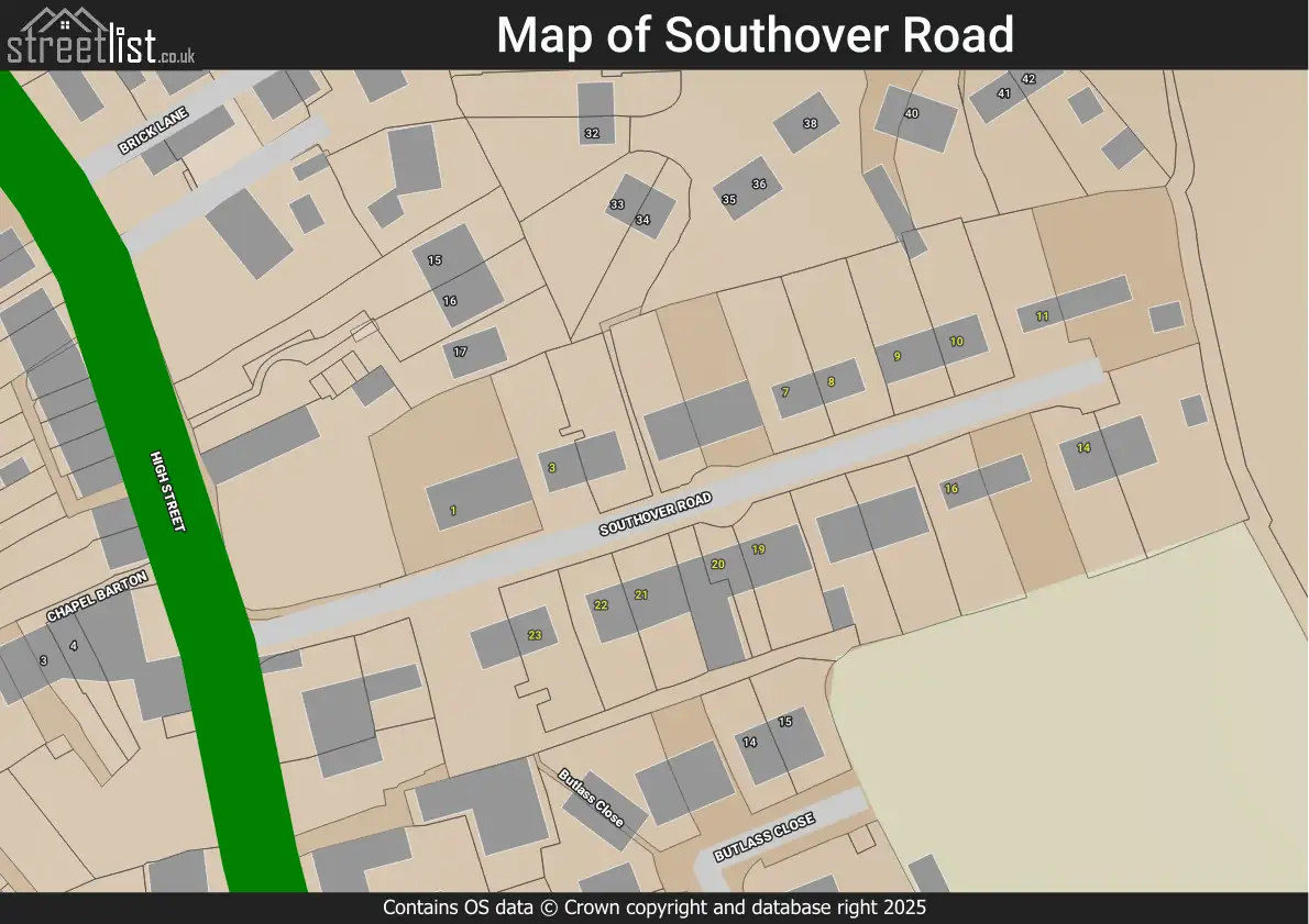 Map of Southover Road
