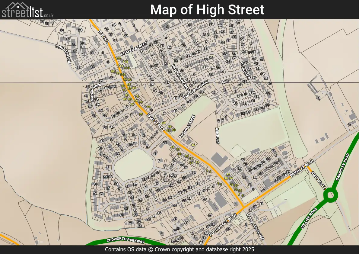 Map of High Street
