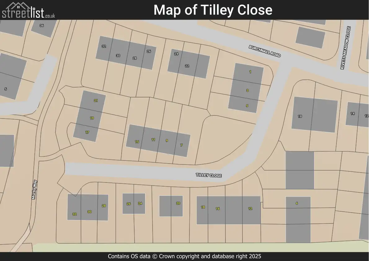 Map of Tilley Close