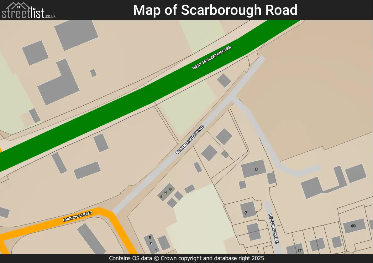 Map of Scarborough Road