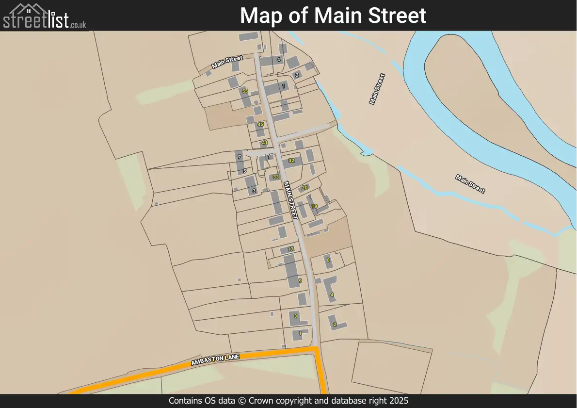 Map of Main Street