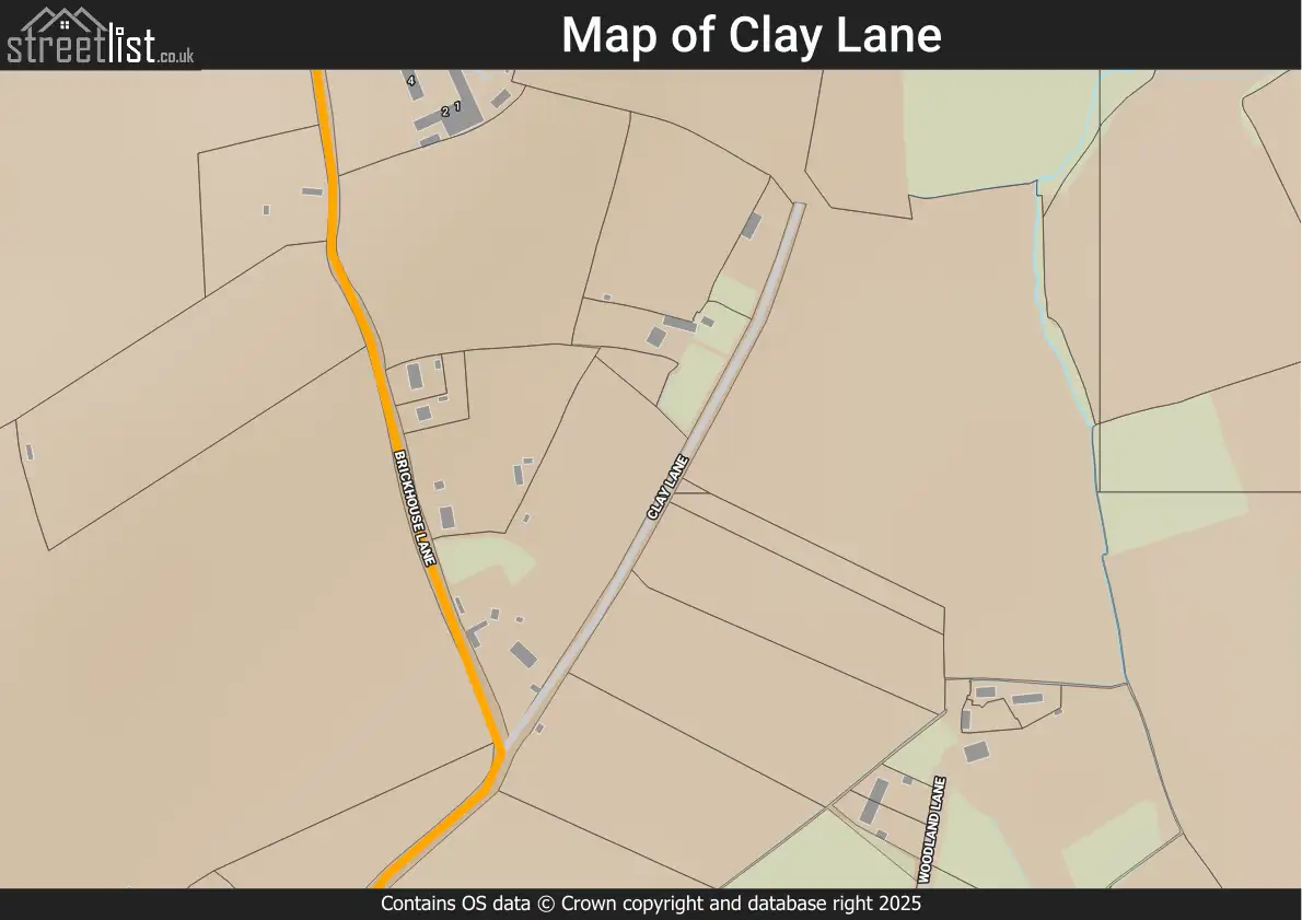 Map of Clay Lane