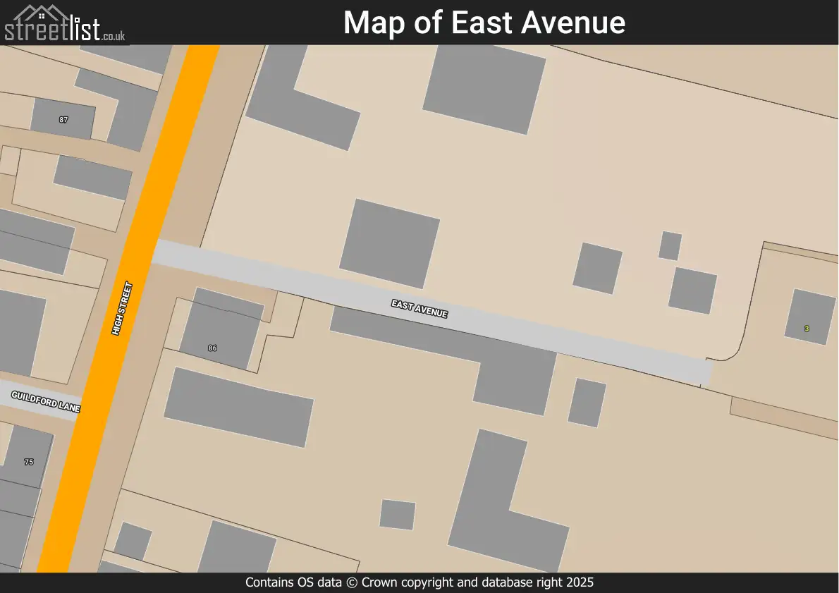 Map of East Avenue