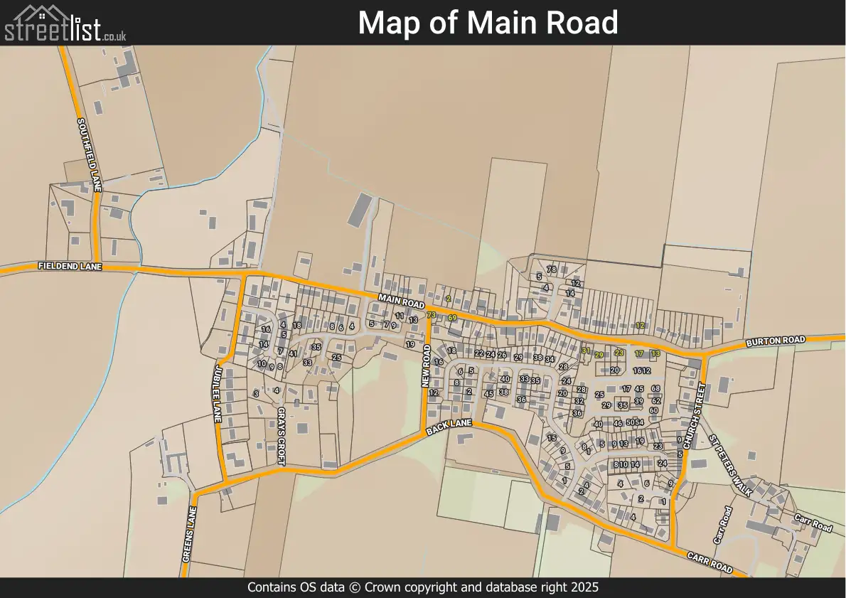 Map of Main Road