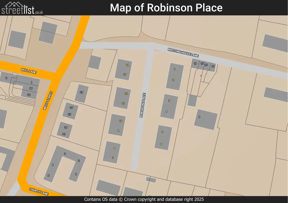 Map of Robinson Place