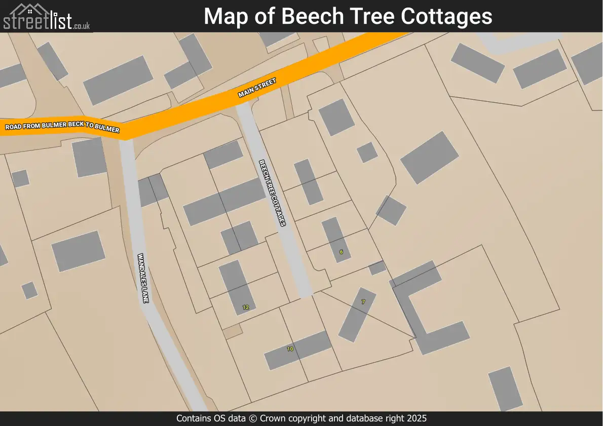 Map of Beech Tree Cottages