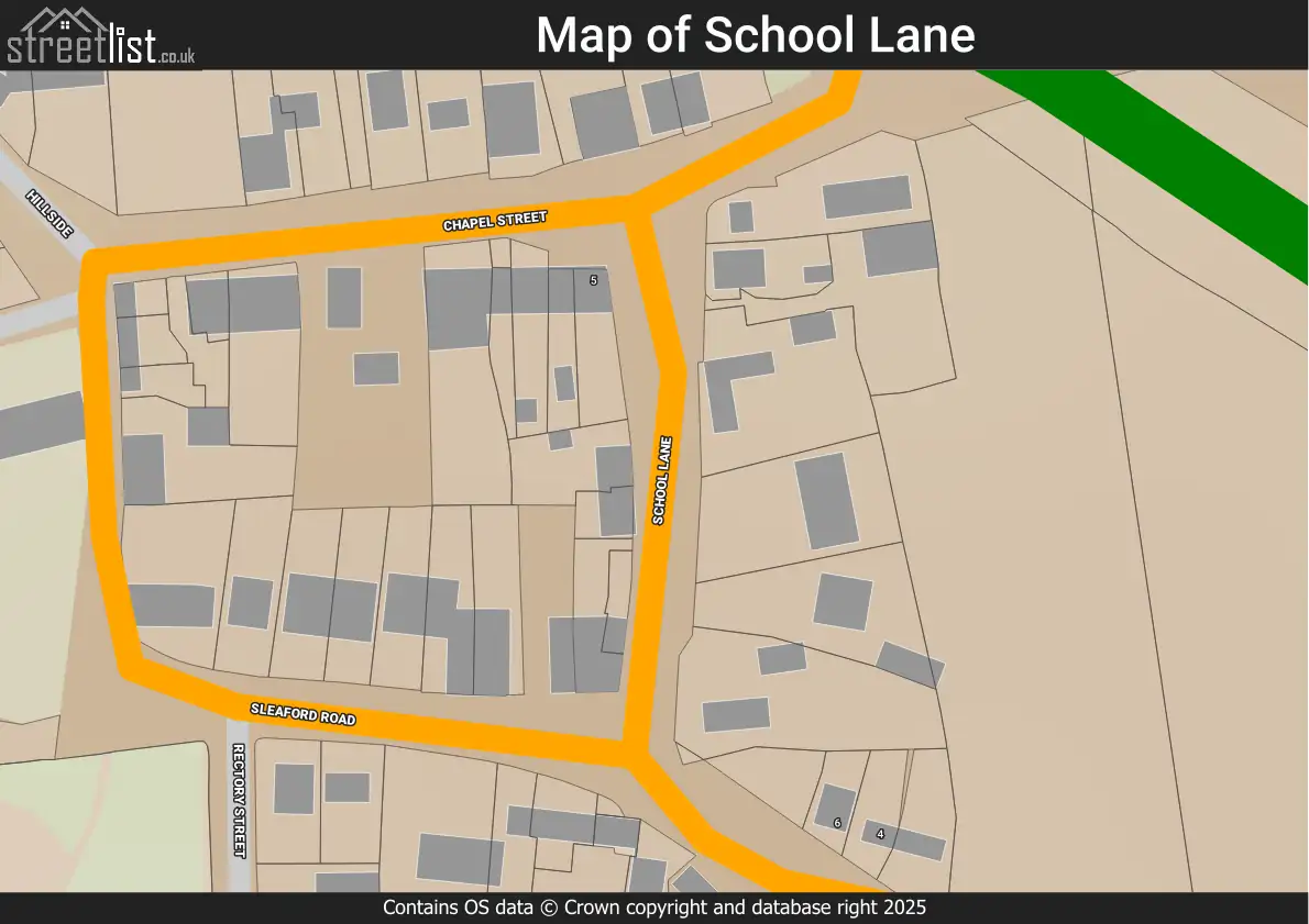 Map of School Lane