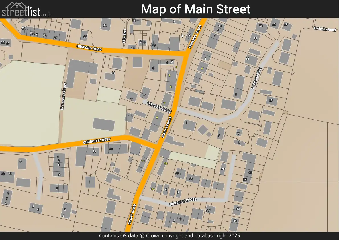 Map of Main Street