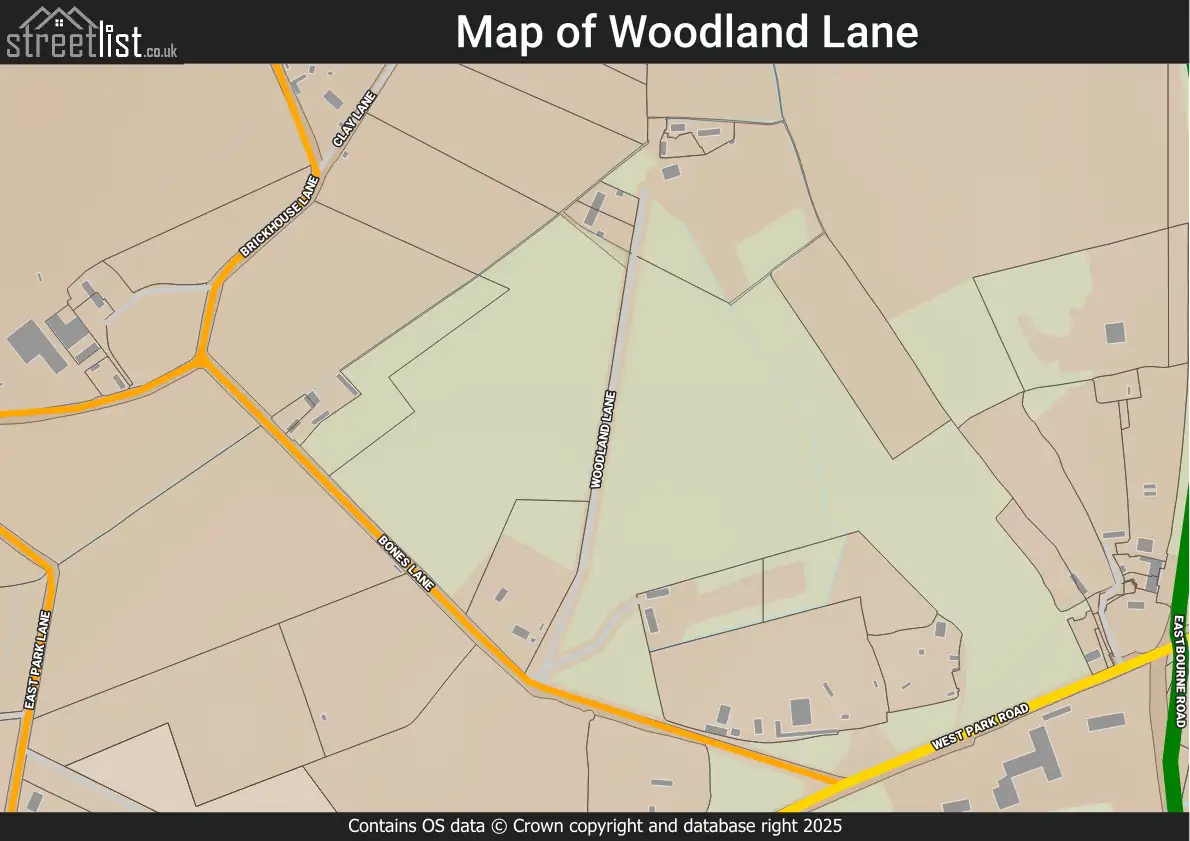 Map of Woodland Lane