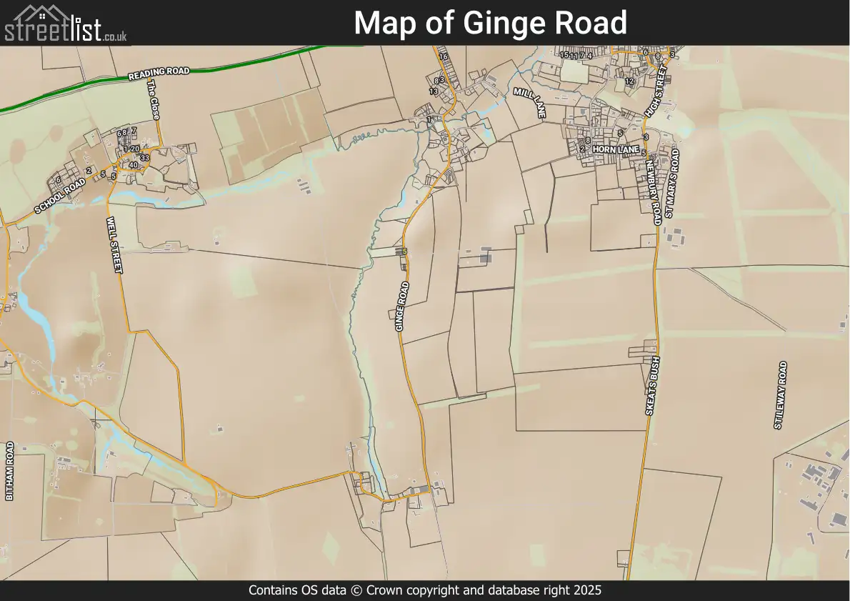 Map of Ginge Road
