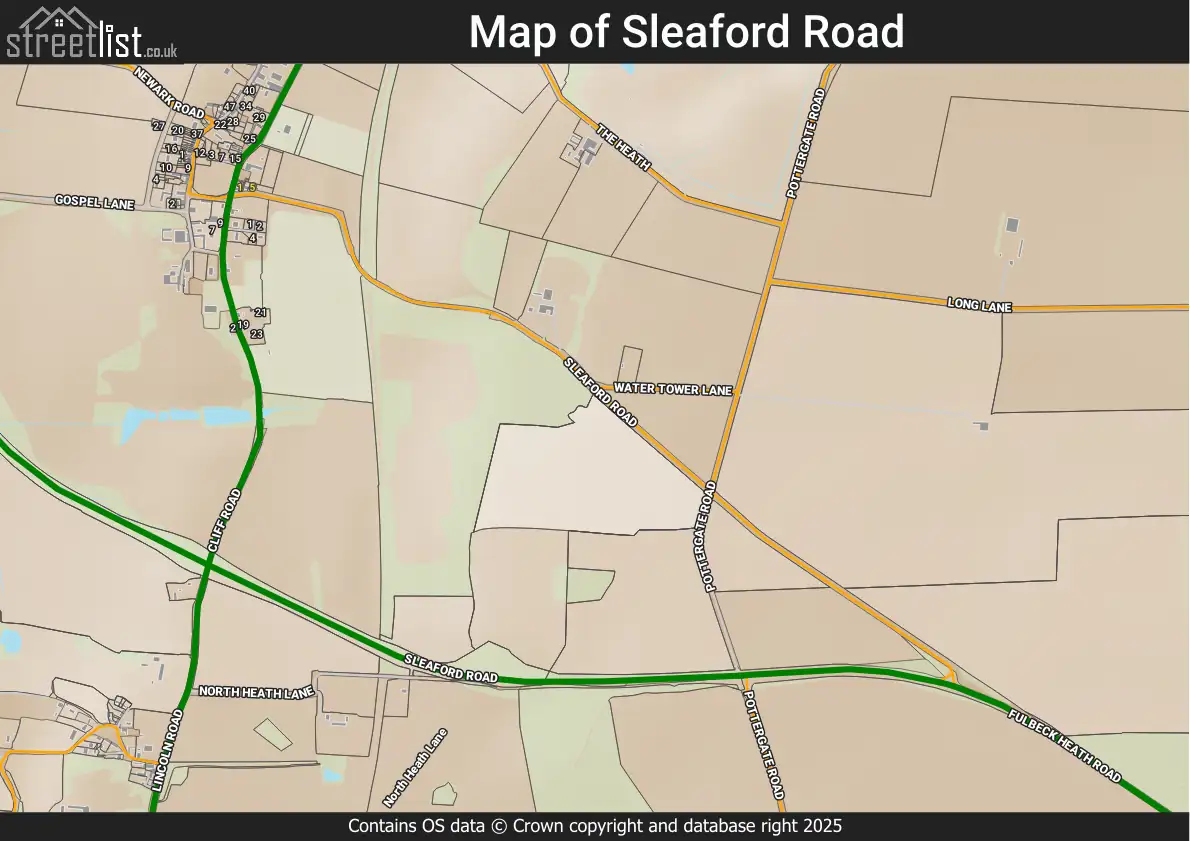 Map of Sleaford Road