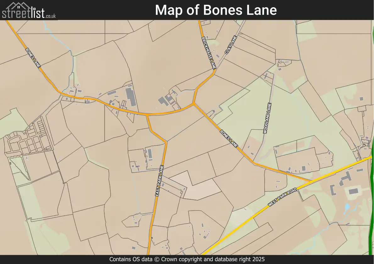 Map of Bones Lane