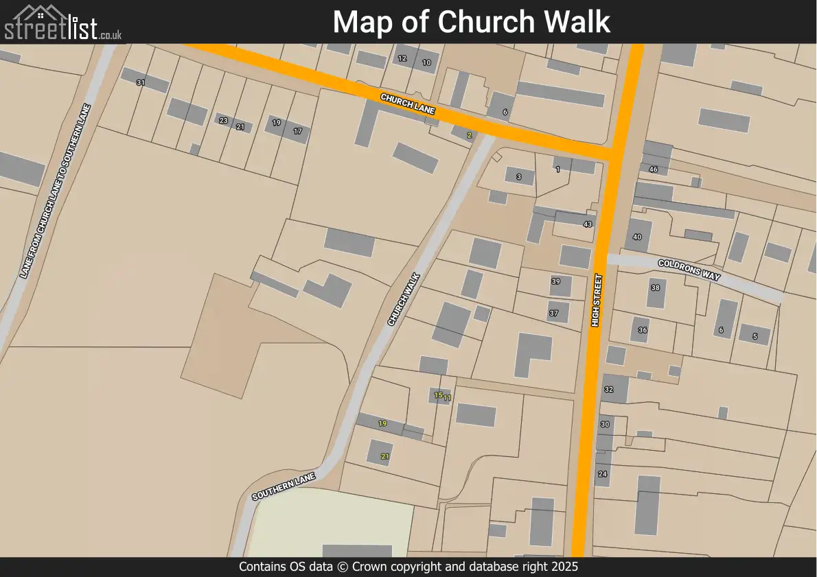 Map of Church Walk