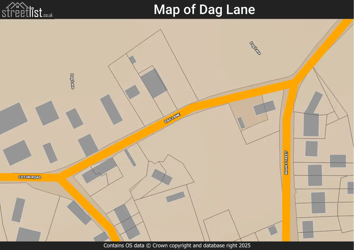 Map of Dag Lane