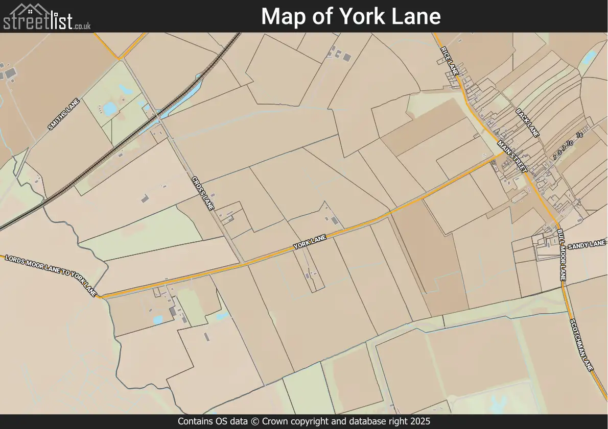 Map of York Lane