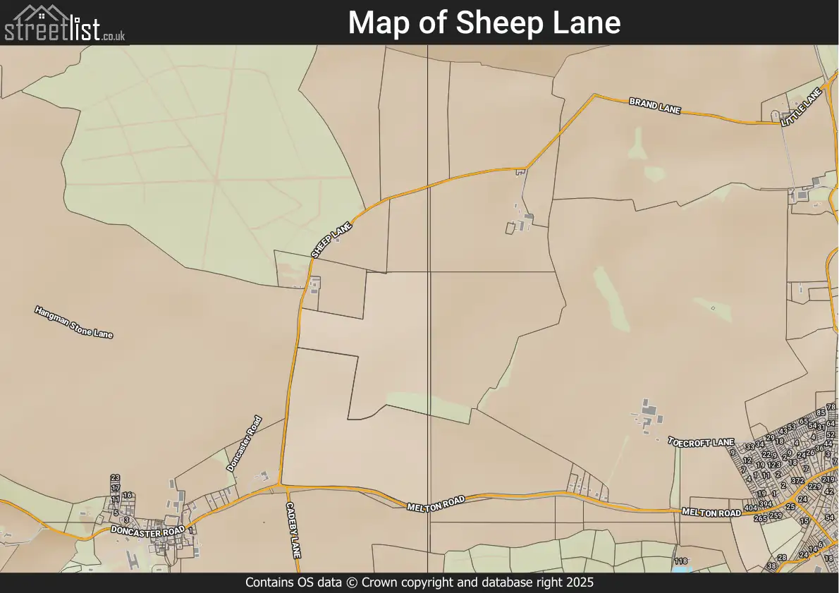Map of Sheep Lane