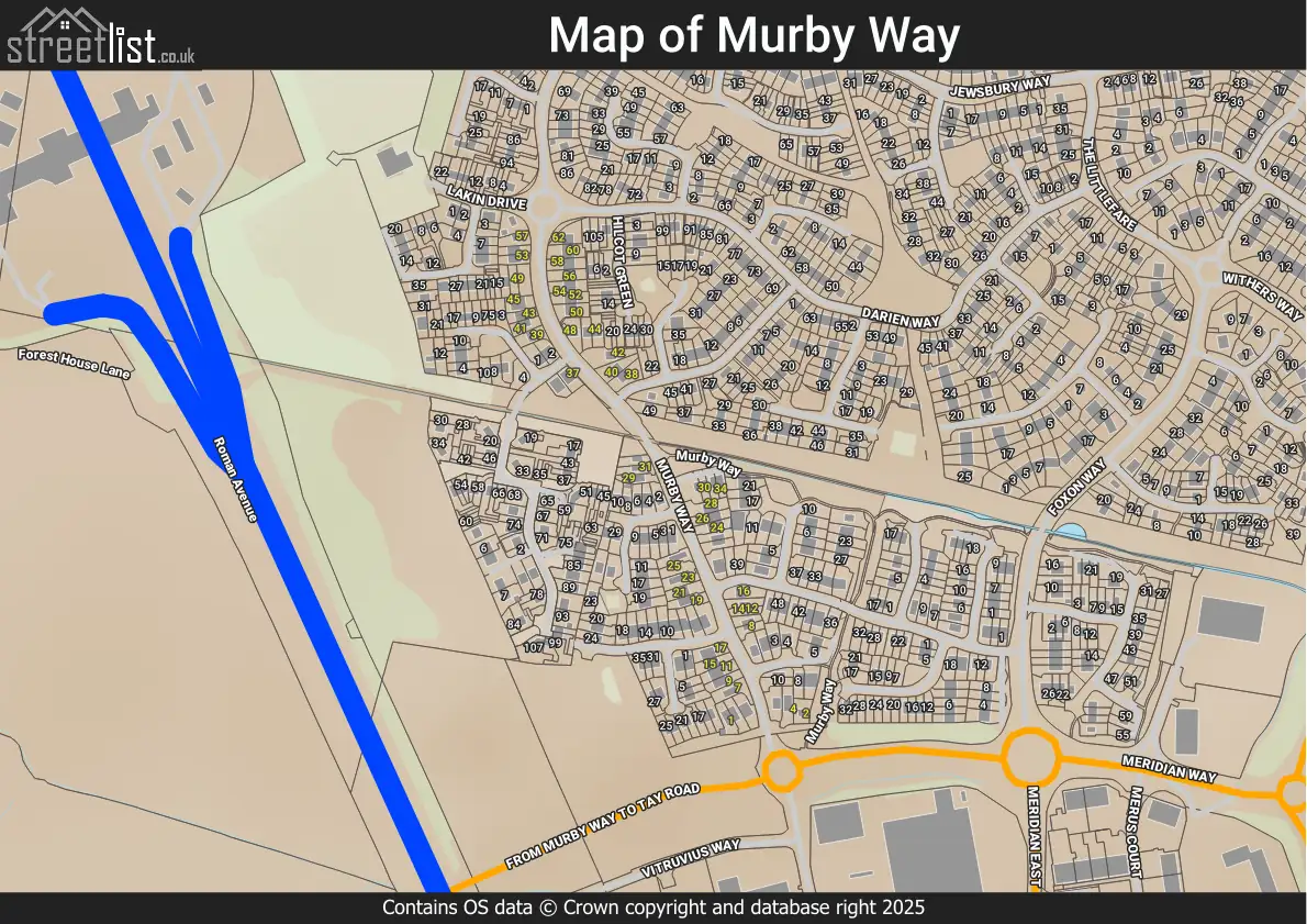 Map of Murby Way